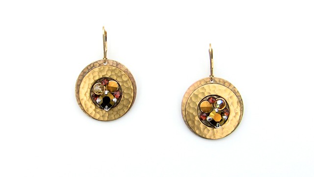 Orb bronze earrings